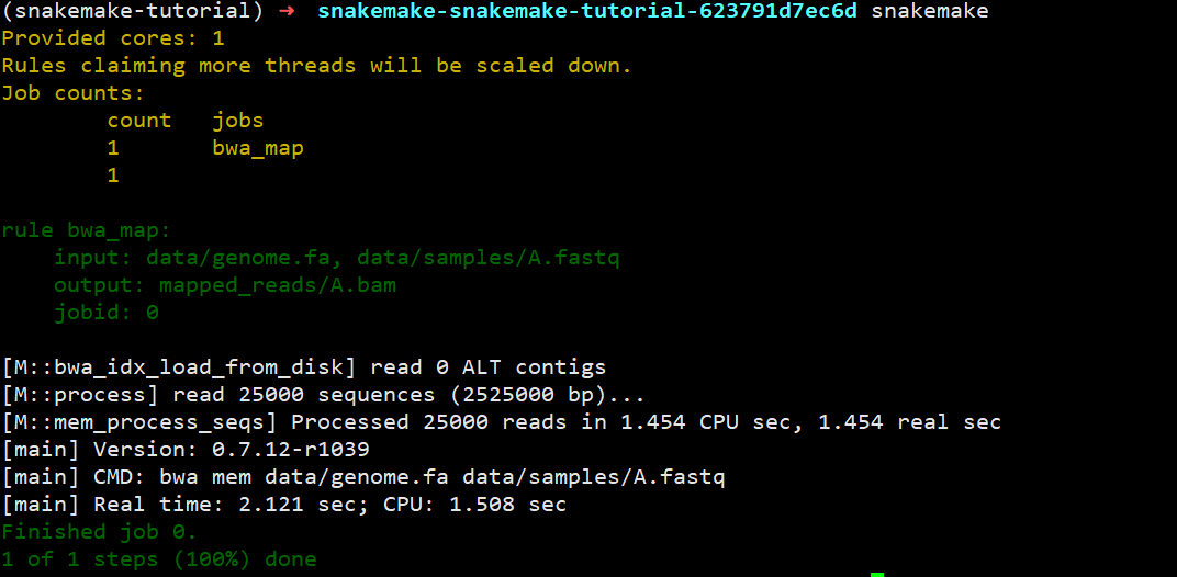 run snakemake